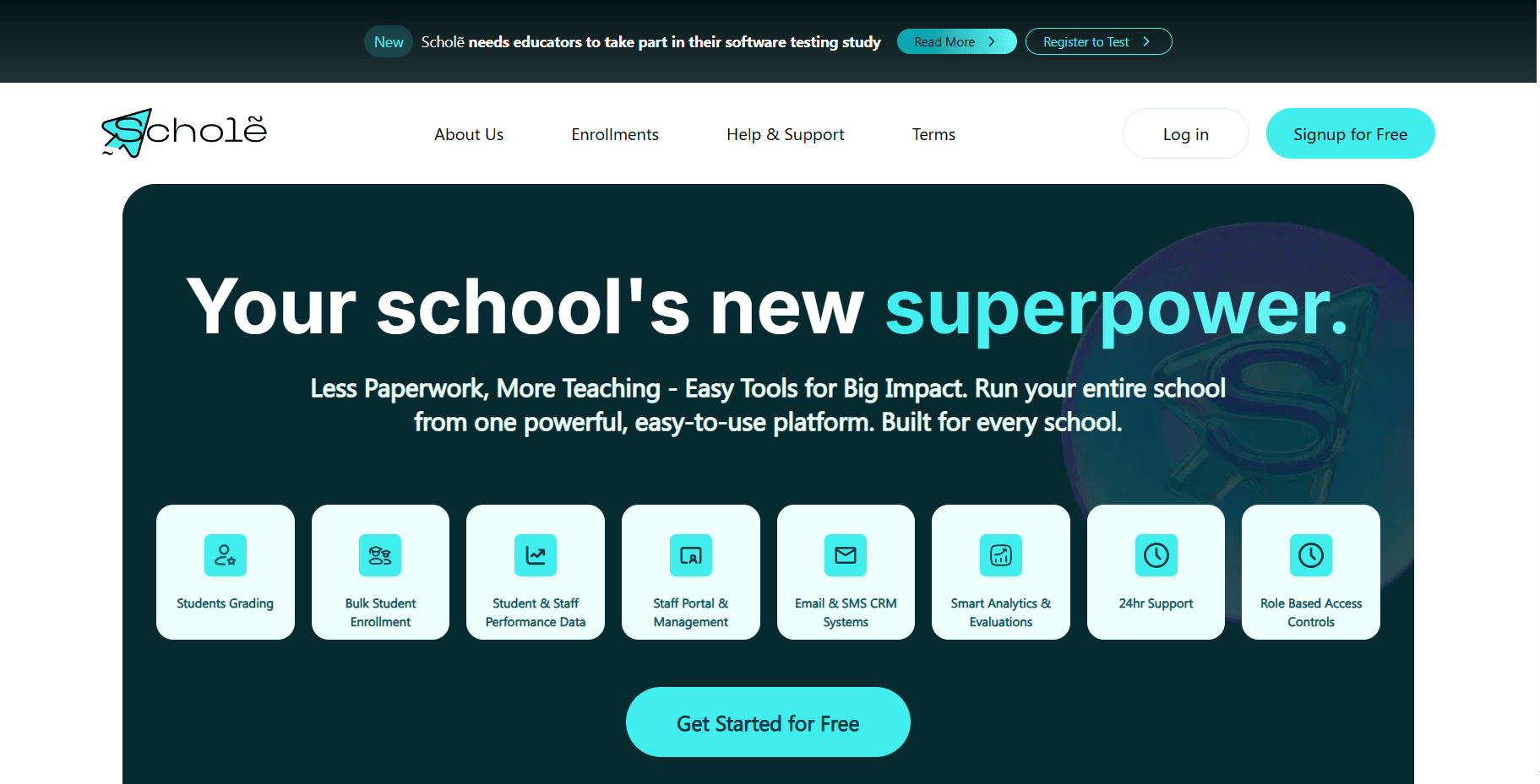 A modern school management system